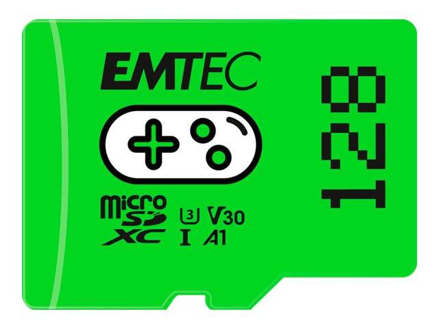 Emtec mSD 128GB UHS-I U3 V30 A1 Gaming Green - ECMSDM128GXCU3G