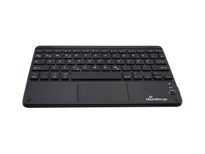 MediaRange Tastatur Wireless 64 Tasten Touchpad DE schwarz - MROS130