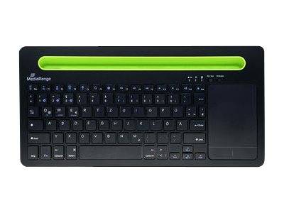 MediaRange Tastatur Wireless 78 Tasten Touchpad DE schwarz - MROS131