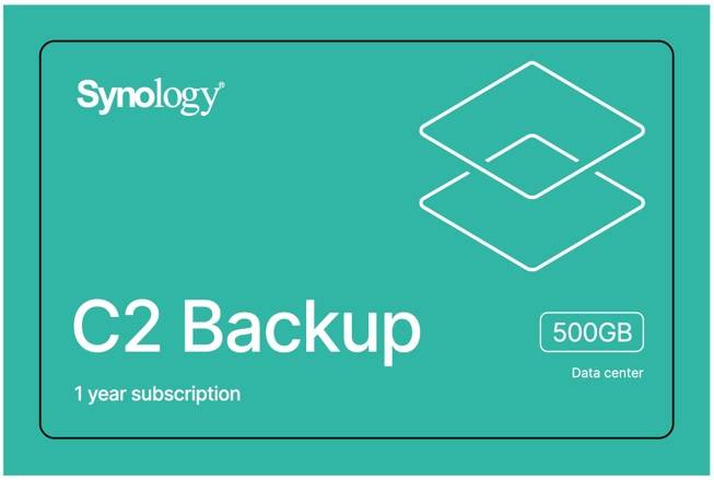 Synology C2 BACKUP 500G-1Y (EU) Backuplizenz 500GB 1 Jahr - C2-BACKUP500G-1Y (EU)