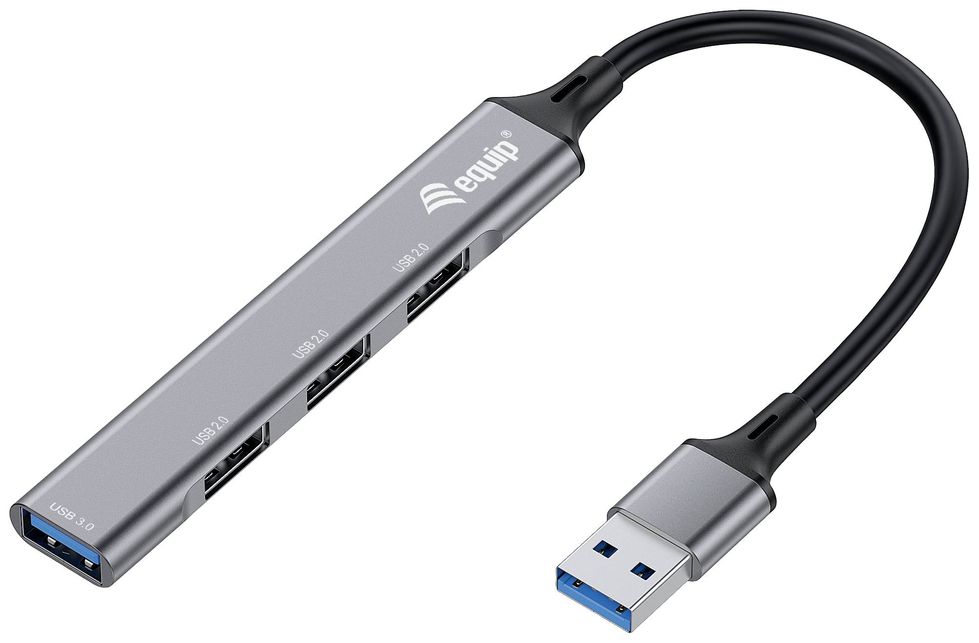 Equip USB-Hub 4-Port 3.0 ->1x3.0 3x2.0 5Gbps o.Netzteil gr - 128960