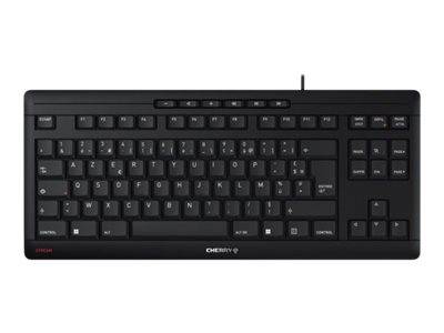 CHERRY TAS STREAM KEYBOARD TKL Corded CH-Layout schwarz,  (BILD1)