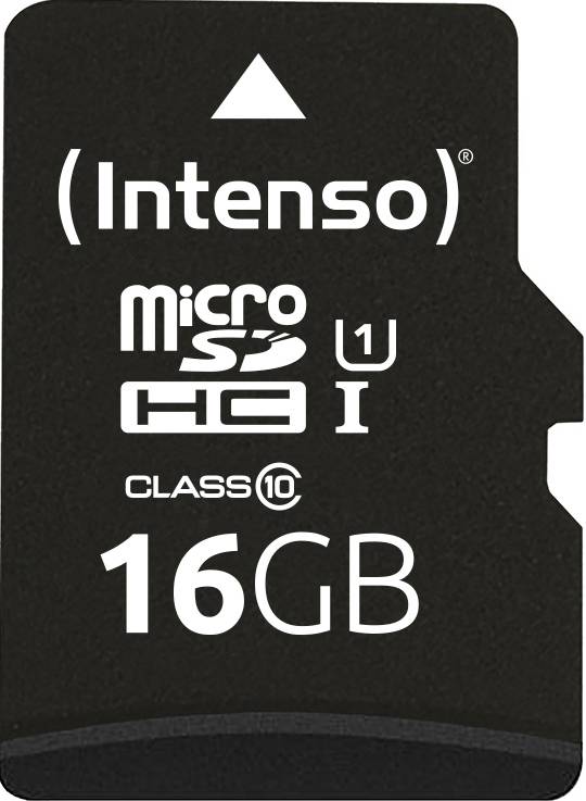 SD MicroSD Card 16GB Intenso SD-HC UHS-I inkl. SD- Adapter retail