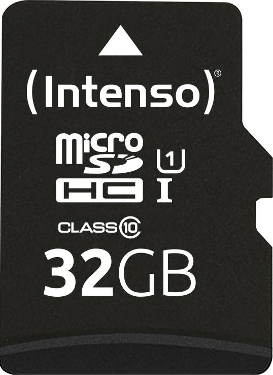 SD MicroSD Card 32GB Intenso SD-HC UHS-I inkl. SD- Adapter retail - 3424480