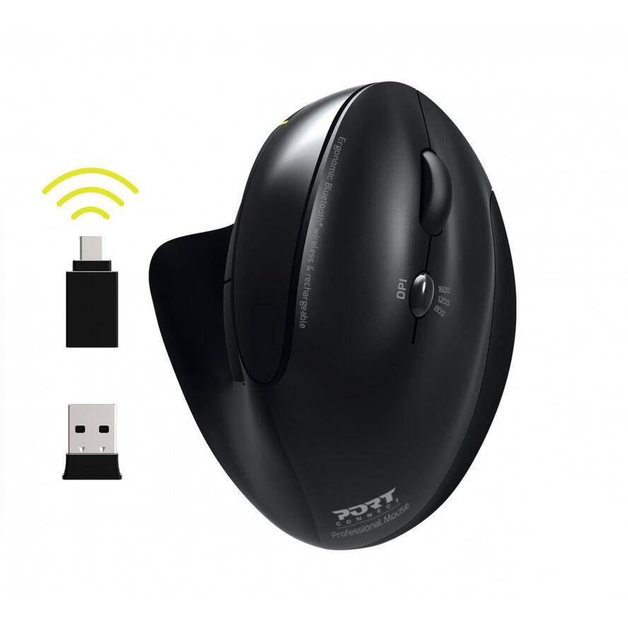 Port MOUSE ERGONOMIC RECHARGEABLE BLUETOOTH RIGHT HANDED - 900706-BT