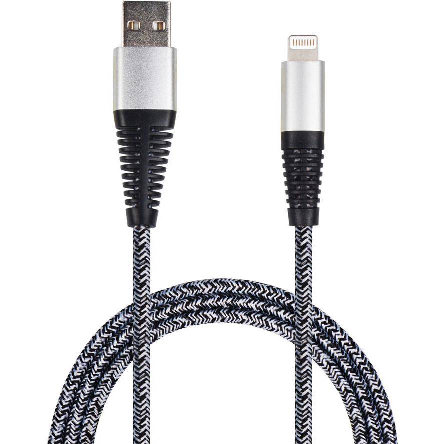 2GO USB Lade-/Datenkabel Lightning  1m  Nylon sil PET-Verp.