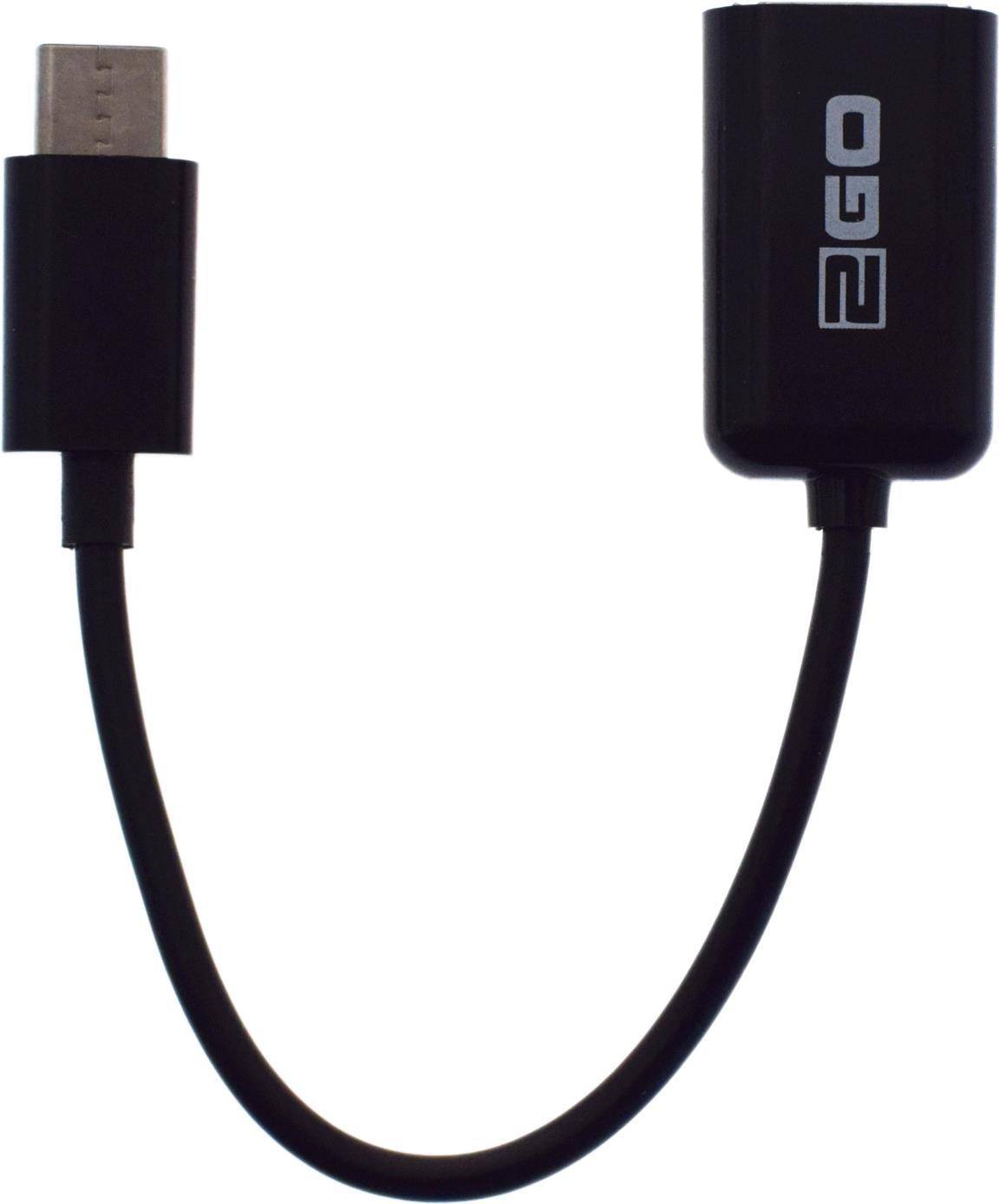 2GO USB OTG Host-Kabel USB Type C 15cm schwarz - 795815