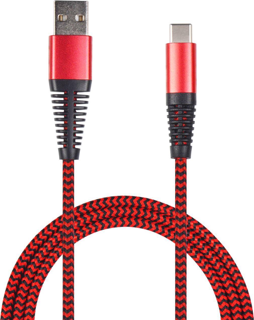 4010425959476 - USB Lade- Datenkabel USB Type-C 31 Nylon   1m  rot