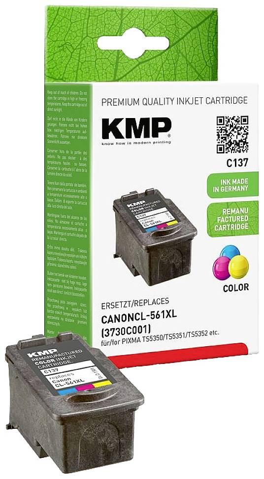 KMP Patrone Canon CL-561XL/CL561XL 3-Color 300 S. C137 refil - 1581,4030