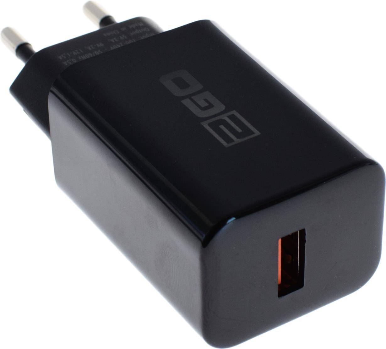 2GO Ladegerät 18W  1x USB-C  schwarz