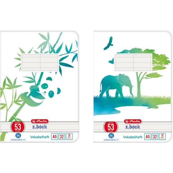 Herlitz Vokabelheft A5 GREENline 32 Bl. Lineatur 53 - 50040063