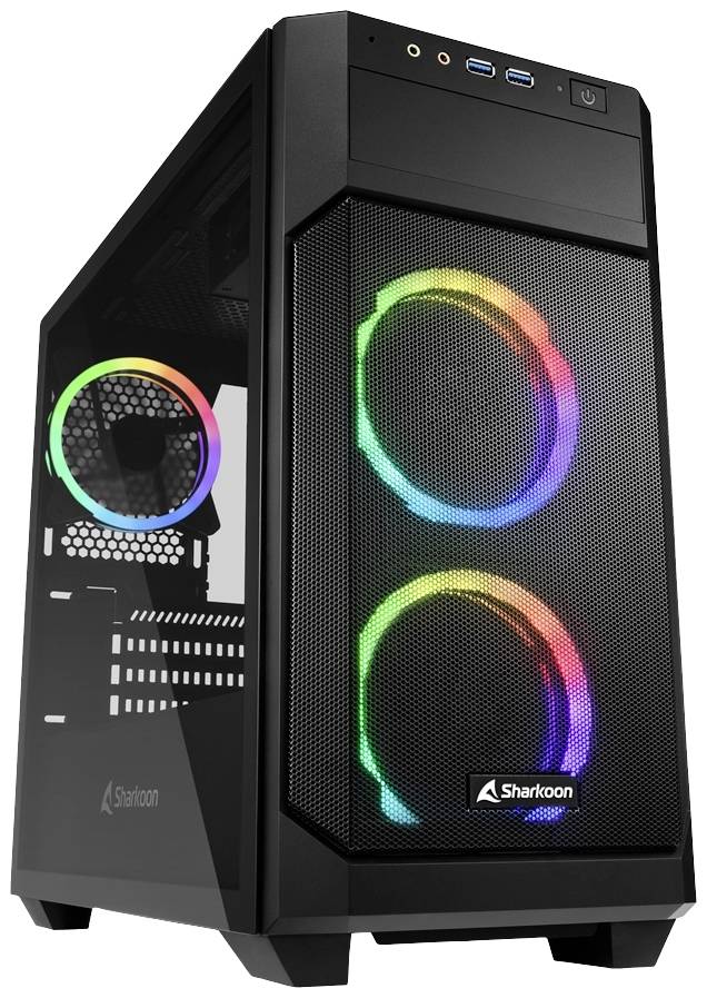 4044951035052 - V1000 RGB - microATX - Seitenteil mit Fenster (gehärtetes Glas) - keine Spannungsversorgung - USB Audio