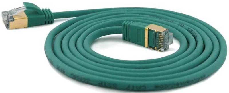 Wantec Patchkabel SSTP CAT7 Ste. CAT6a d=4mm 0,50m grün - 7214