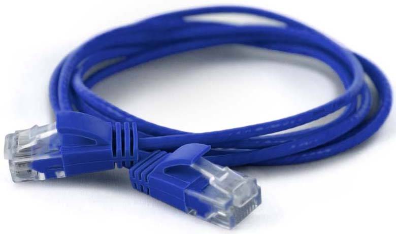 Wantec Patchkabel UTP CAT6a d=2,8mm 0,50m blau - 7242