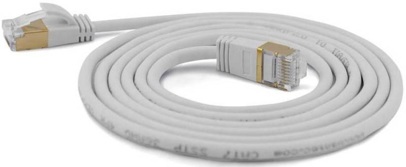 Wantec Patchkabel SSTP CAT7 Ste. CAT6a d=4mm 5,00m grau - 7191