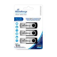 MediaRange USB-Stick 16GB USB 2.0 Flexi 3er-Pack - MR910-3