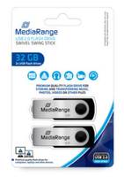 MediaRange USB-Stick 32GB USB 2.0 Flexi 2er-Pack - MR911-2