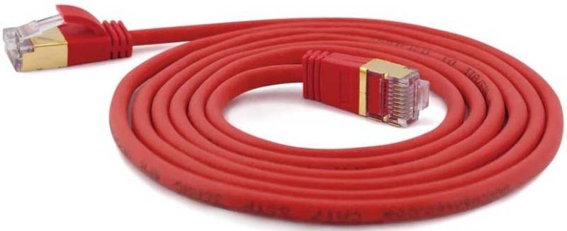 Wantec Patchkabel SSTP CAT7 Ste. CAT6a d=4mm 5,00m rot - 7163