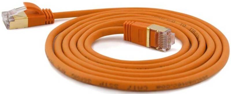 Wantec Patchkabel SSTP CAT7 Ste. CAT6a d=4mm 3,00m orange - 7148