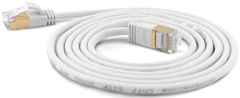 Wantec Patchkabel SSTP CAT7 Ste. CAT6a d=4mm 15,00m weiß - 7124