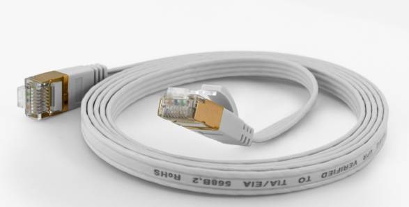 Wantec Patchkabel FTP CAT6 q=1,6x6,5mm 0,10m weiß - 7001