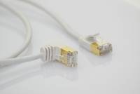 Wantec Patchkabel SSTP CAT7 Ste.CAT6a d=4mm up 90+180° 1m gr - 7573