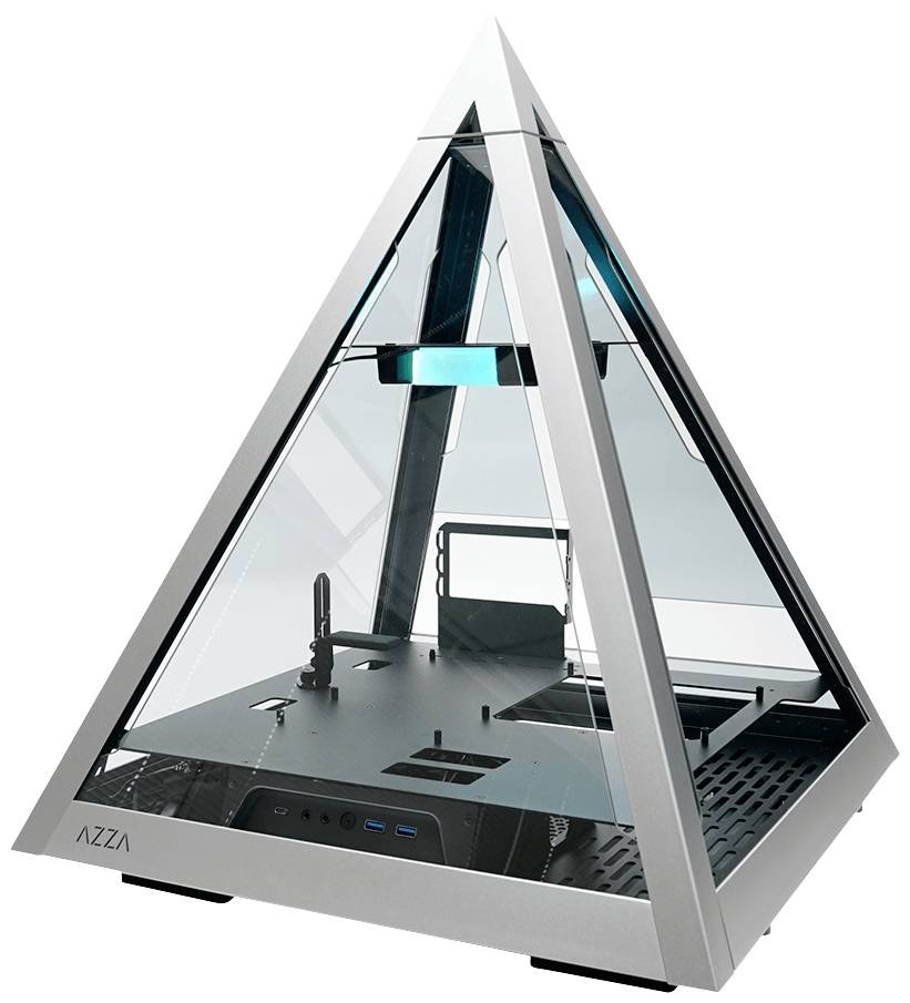 AZZA Geh ATX Pyramid 804L Aluminium tempered Glass - CSAZ-804L