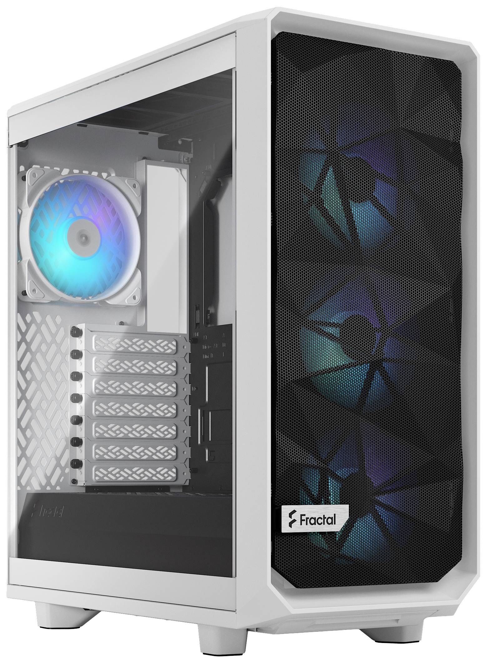 FRACTAL DESIGN Geh Meshify 2 Compact White TG Clear RGB - FD-C-MES2C-08