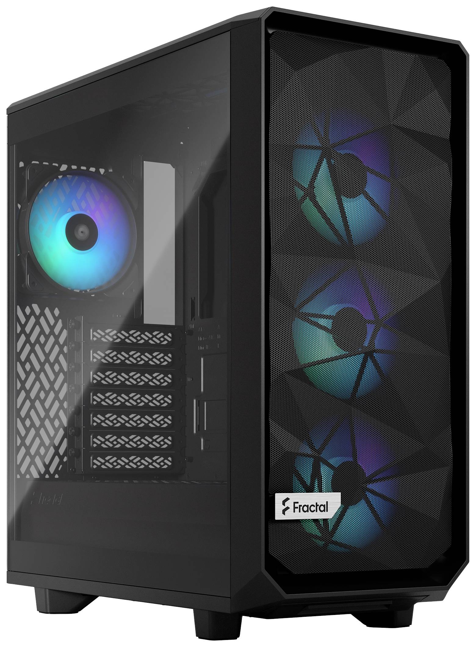 FRACTAL DESIGN Geh Meshify 2 Compact Lite RGB Black TG - FD-C-MEL2C-05