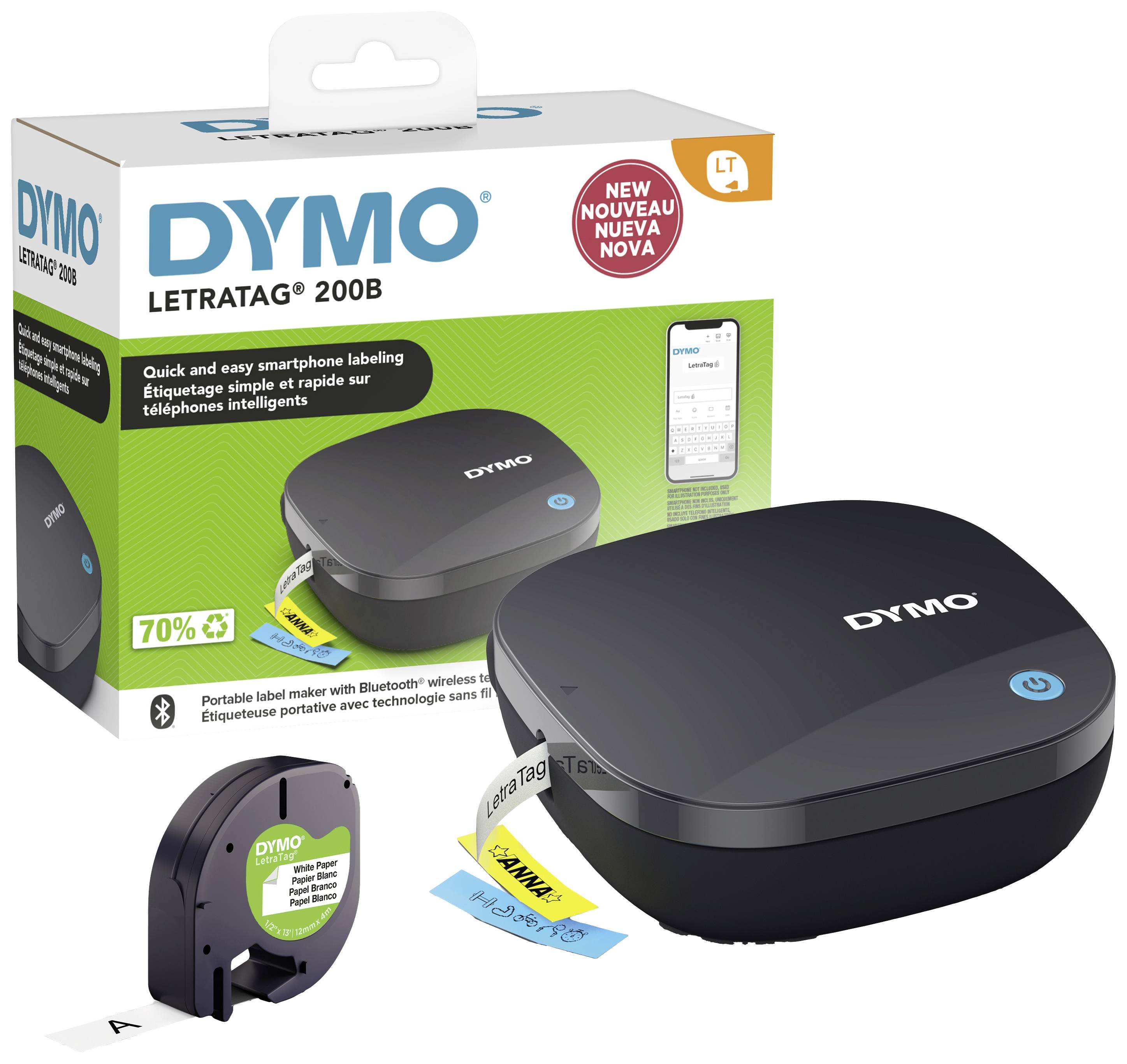 DYMO LetraTag LT-200B Bluetooth schwarz App-gesteuert!