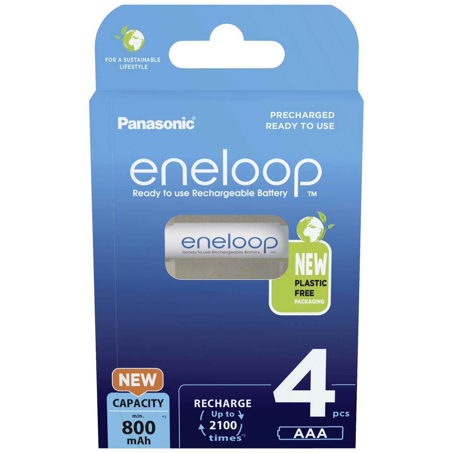 eneloop Panasonic Akku BK-4MCDE/4BE AAA 800mAh 4St. - BK-4MCDE/4BE