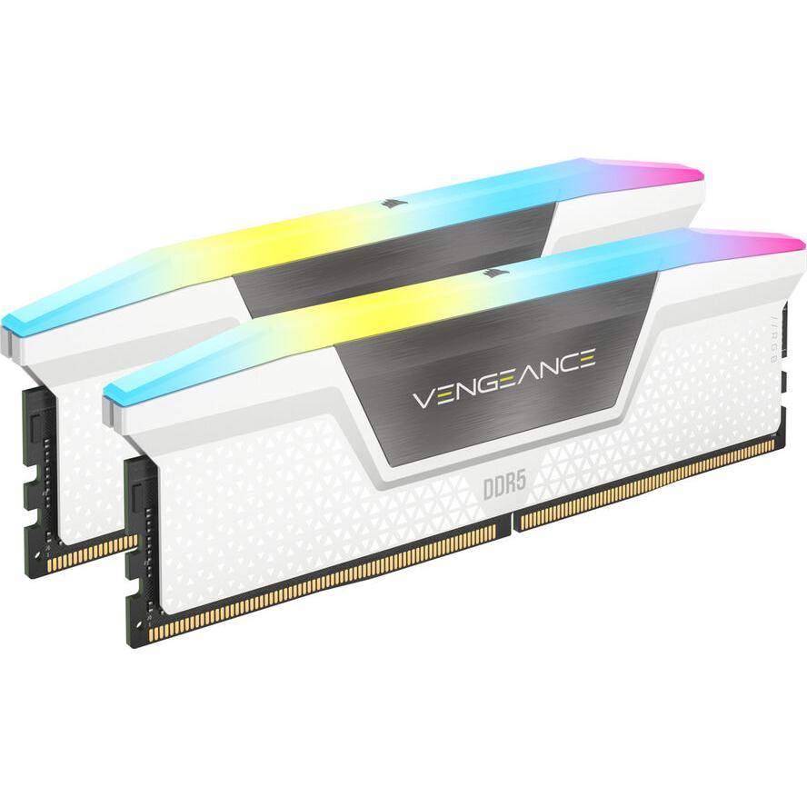 DDR5 32GB PC 6000 CL40 CORSAIR KIT (2x16GB) VENGEANCE RGB W retail - CMH32GX5M2B6000C40W