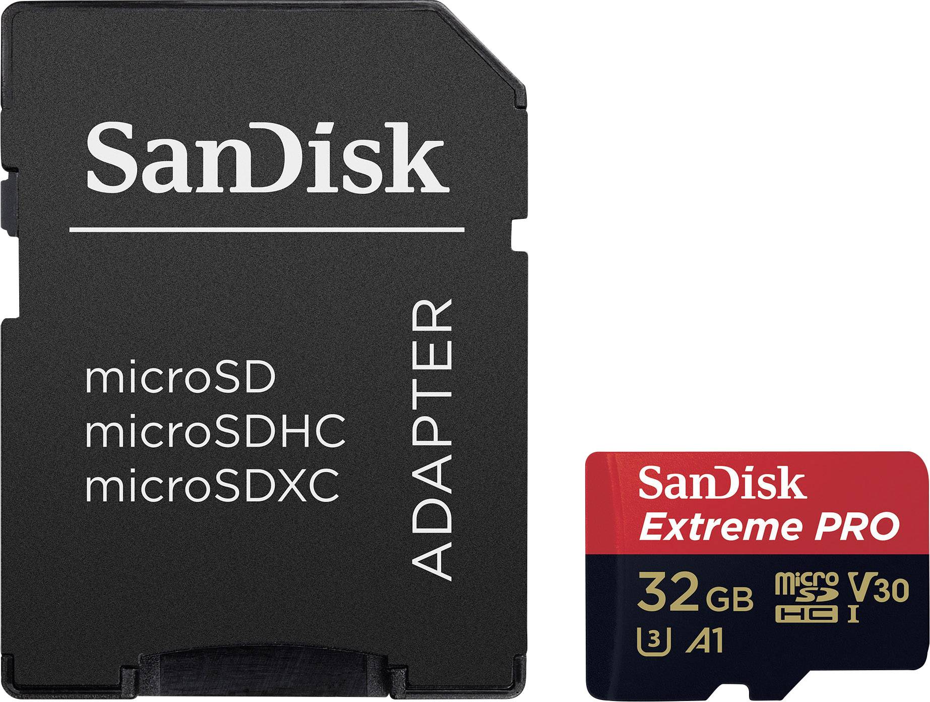 SD MicroSD Card 32GB SanDisk Extreme Pro SDHC inkl. Adapter - SDSQXCG-032G-GN6MA