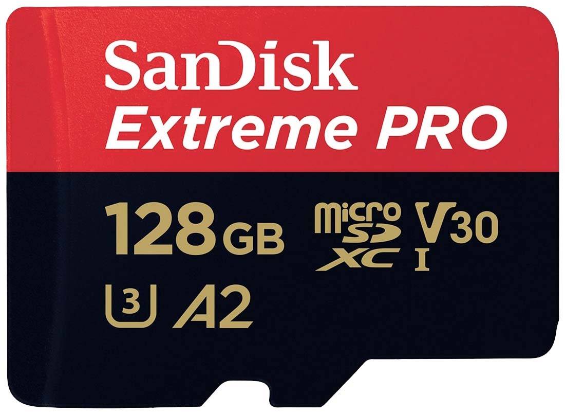 SD MicroSD Card 128GB SanDisk Extreme Pro SDXC inkl. Adapt - SDSQXCD-128G-GN6MA