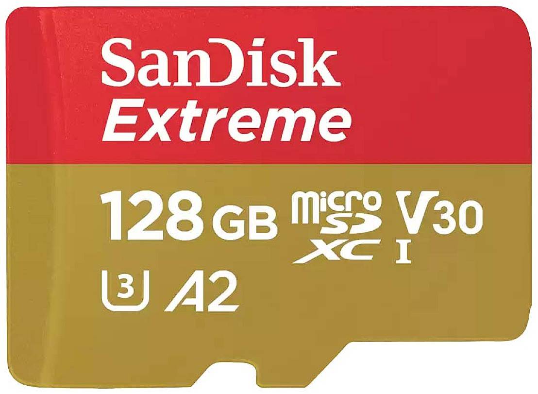 SD MicroSD Card 128GB SanDisk Extreme SDXC inkl. Adapter - SDSQXAA-128G-GN6MA