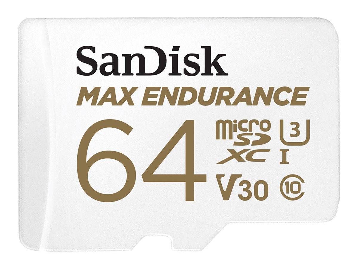 SD MicroSD Card 64GB SanDisk Max Endurance inkl. Adapter - SDSQQVR-064G-GN6IA