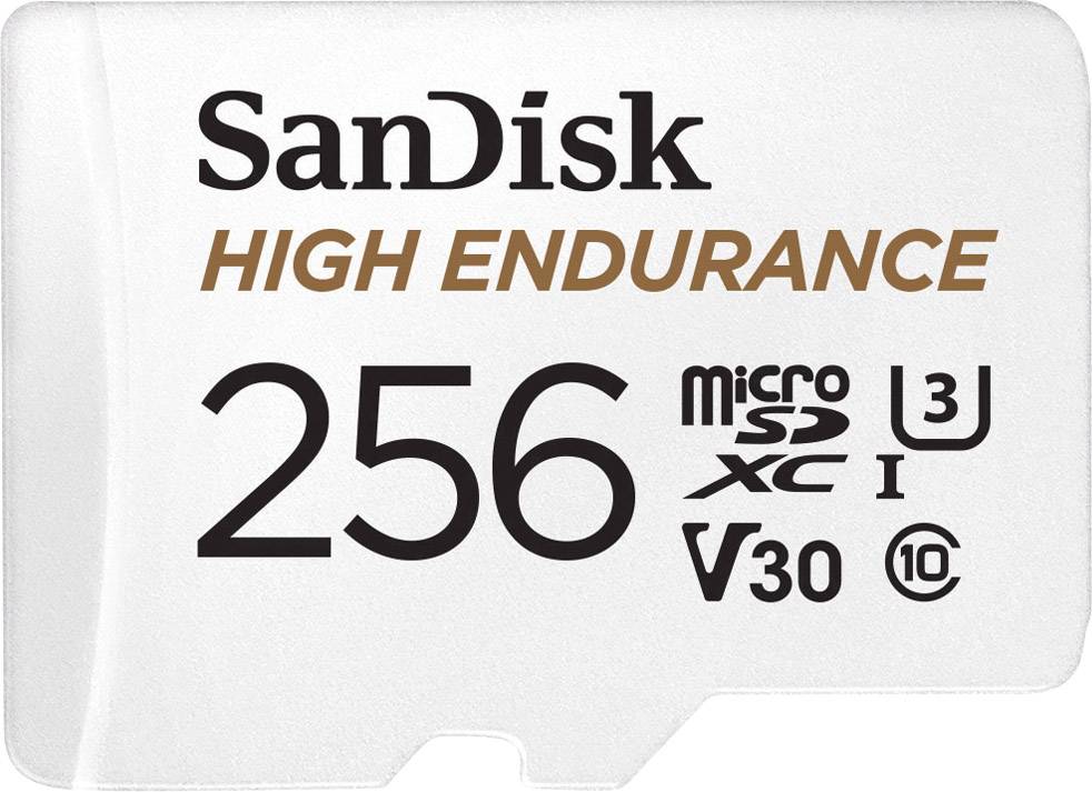 SD MicroSD Card 256GB SanDisk High Endurance inkl. Adapter - SDSQQNR-256G-GN6IA