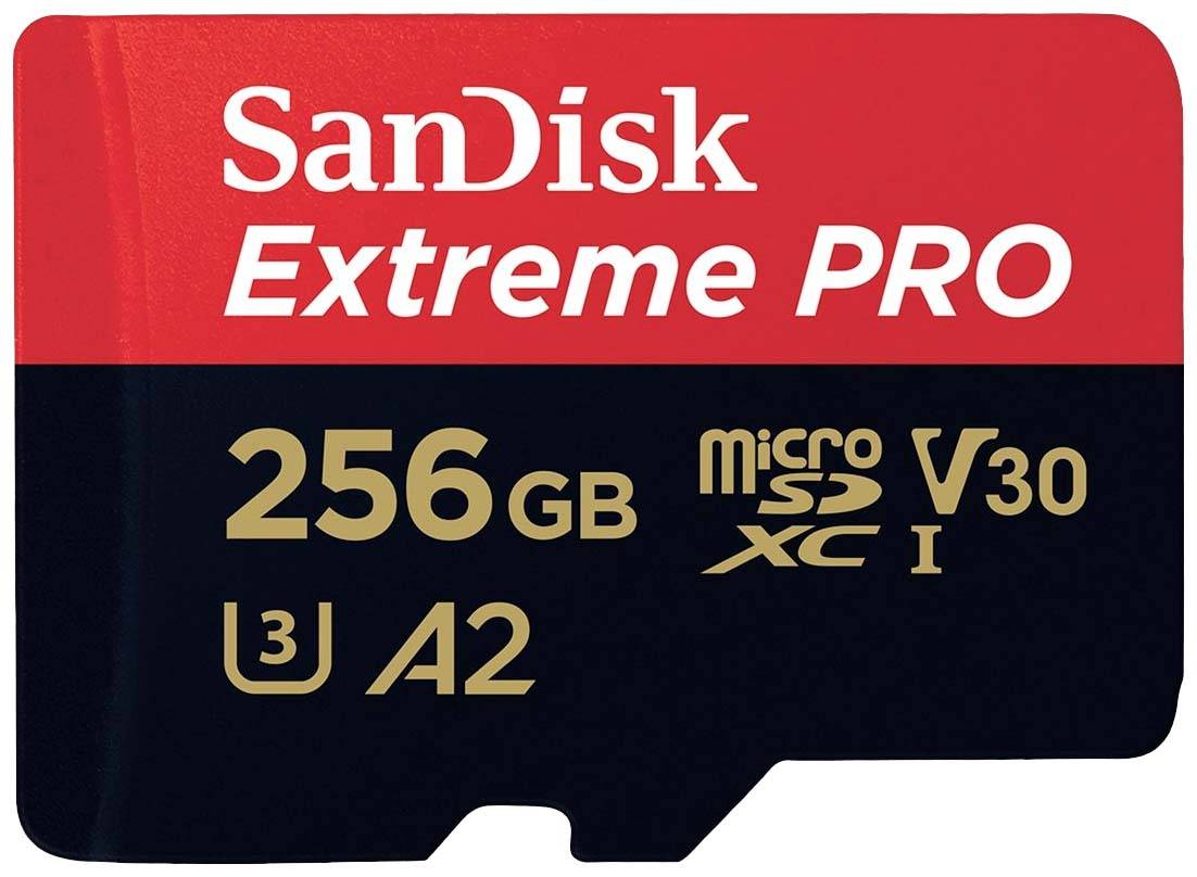 SD MicroSD Card 256GB SanDisk Extreme Pro SDXC inkl. Adapt - SDSQXCD-256G-GN6MA