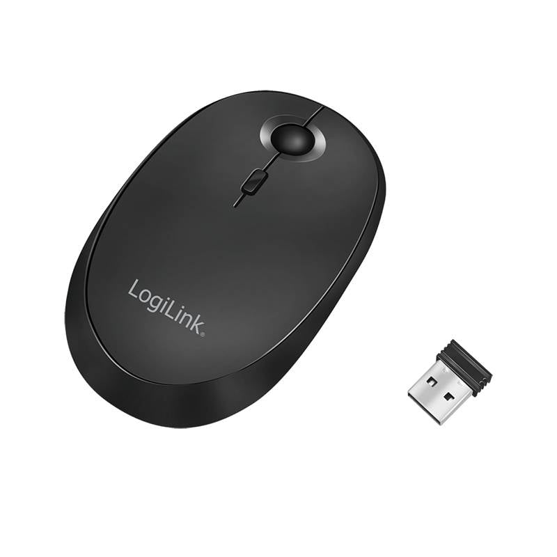 LogiLink Maus Funk & Bluetooth,2.4GHz,800/1200/1600dpi,schw. - ID0204