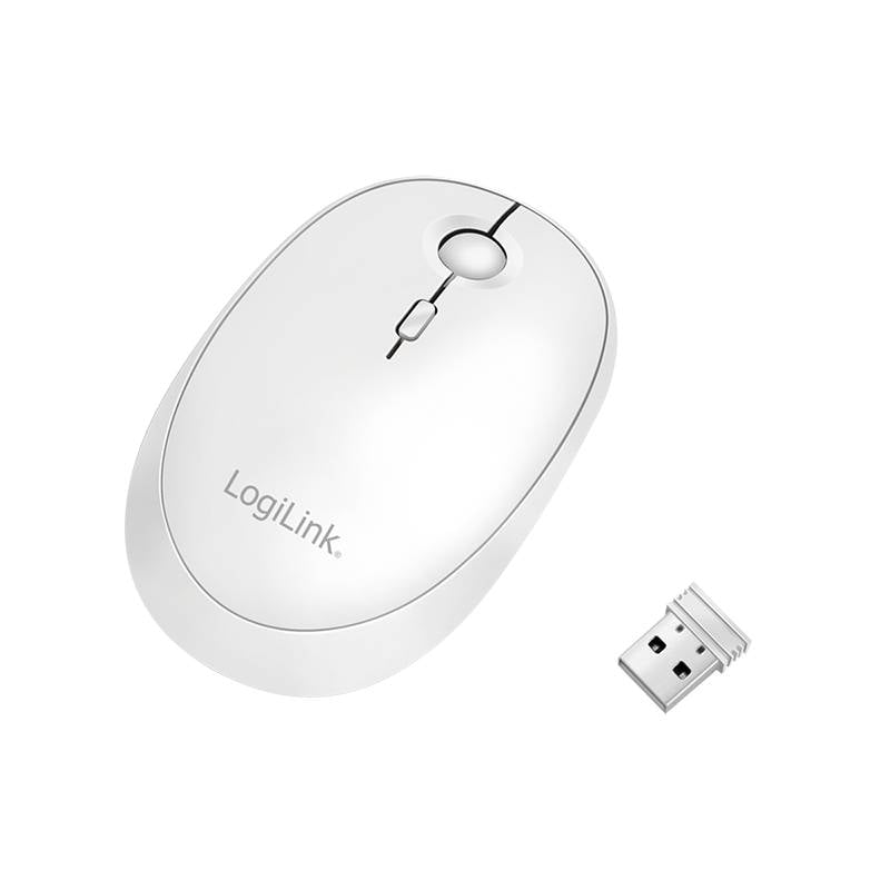 LogiLink Maus Funk & Bluetooth,2.4GHz,800/1200/1600dpi,weiß - ID0205