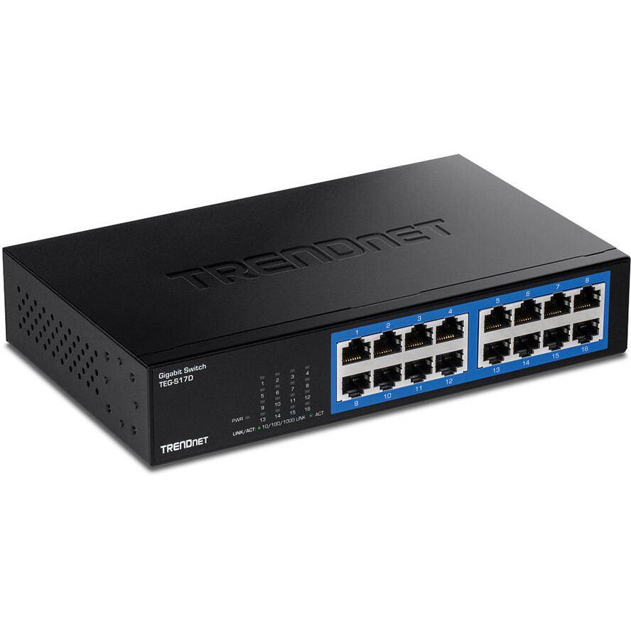 TRENDnet Switch 16 Port Gbit Desktop Switch /w metal