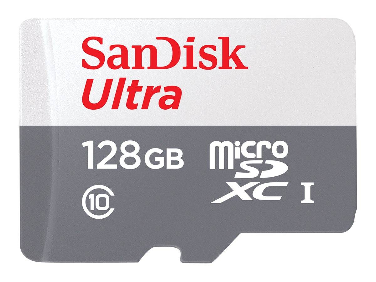 SD MicroSD Card 128GB SanDisk Ultra Class 10 inkl. Adapter - SDSQUNR-128G-GN3MA