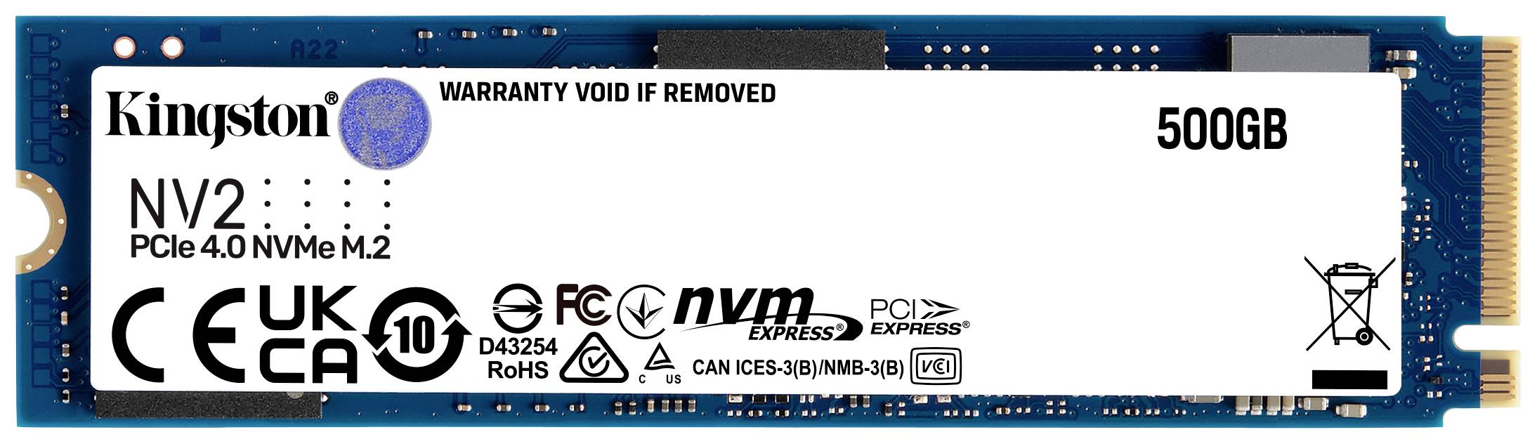 SSD 500GB Kingston M.2 PCI-E NVMe Gen4 NV2 retail - SNV2S/500G