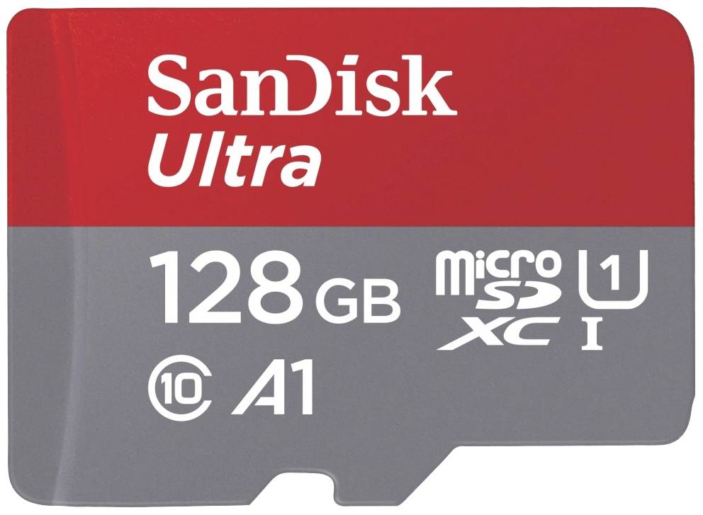 SD MicroSD Card 128GB SanDisk Ultra Class 10 inkl. Adapter - SDSQUAB-128G-GN6MA