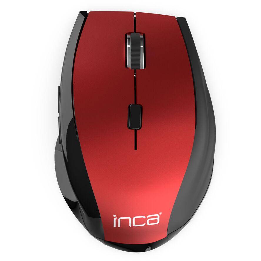 INCA Maus IWM-500GLK 1600 DPI,Wireless,Nano-USB,Laser,Rot retail - IWM-500GLK