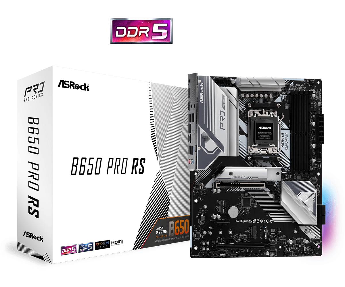 ASRock B650 Pro RS AM5 ATX HDMI/DP DDR5 retail - 90-MXBL10-A0UAYZ