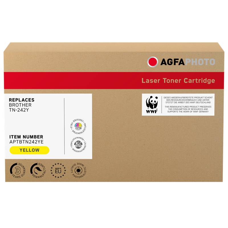 AgfaPhoto Toner APTBTN242YE ers. Brother TN-242Y YL