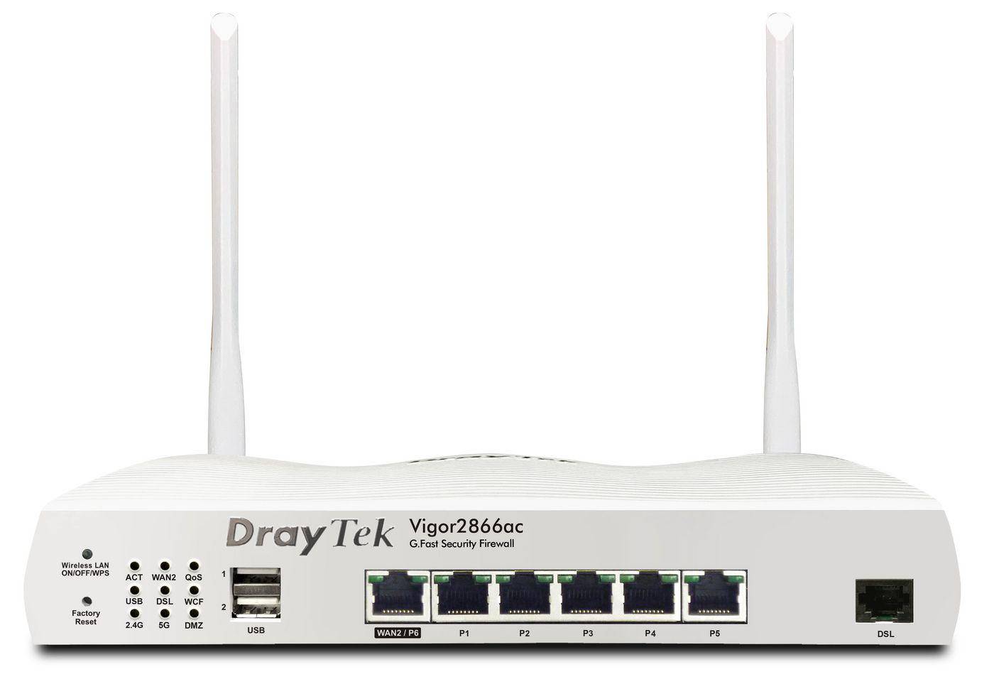 DrayTek Vigor 2866Vac WLAN-AC ModemR. ADSL2+/VDSL2/G.Fast retail - V2866VAC-DE-AT-CH