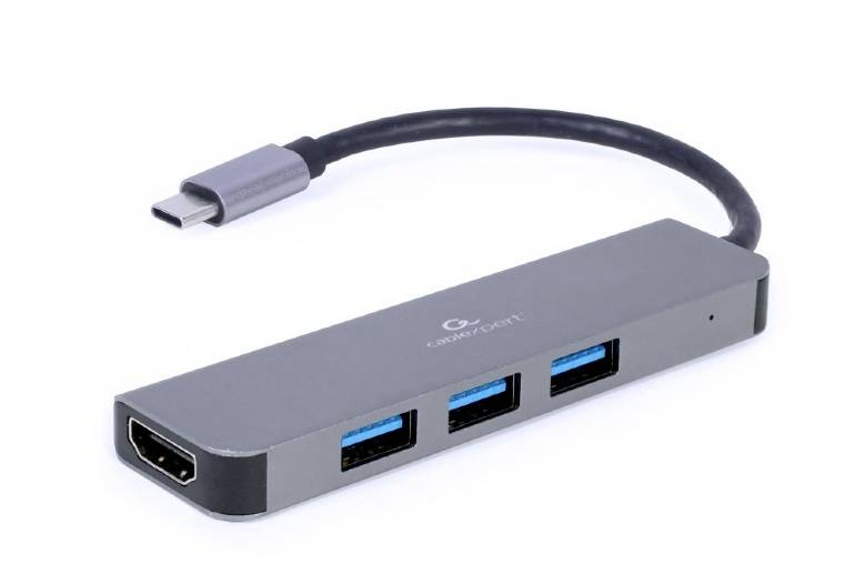 gembird 3-Port USB Typ-C 2-in-1 Kombi Adapter (Hub+HDMI) - A-CM-COMBO2-01