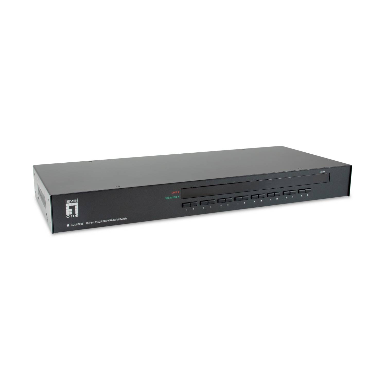 LevelOne KVM-3216 16-Port PS/2-USB VGA KVM Switch - KVM-3216